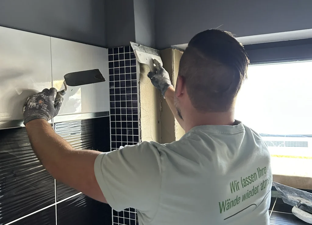 Fließen werden überspachtelt